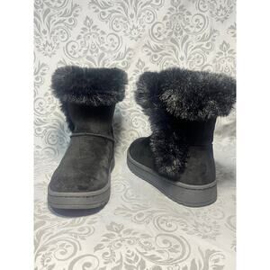 SO® Paulina Women’s Faux-Fur Winter Boots – Black, Size 12